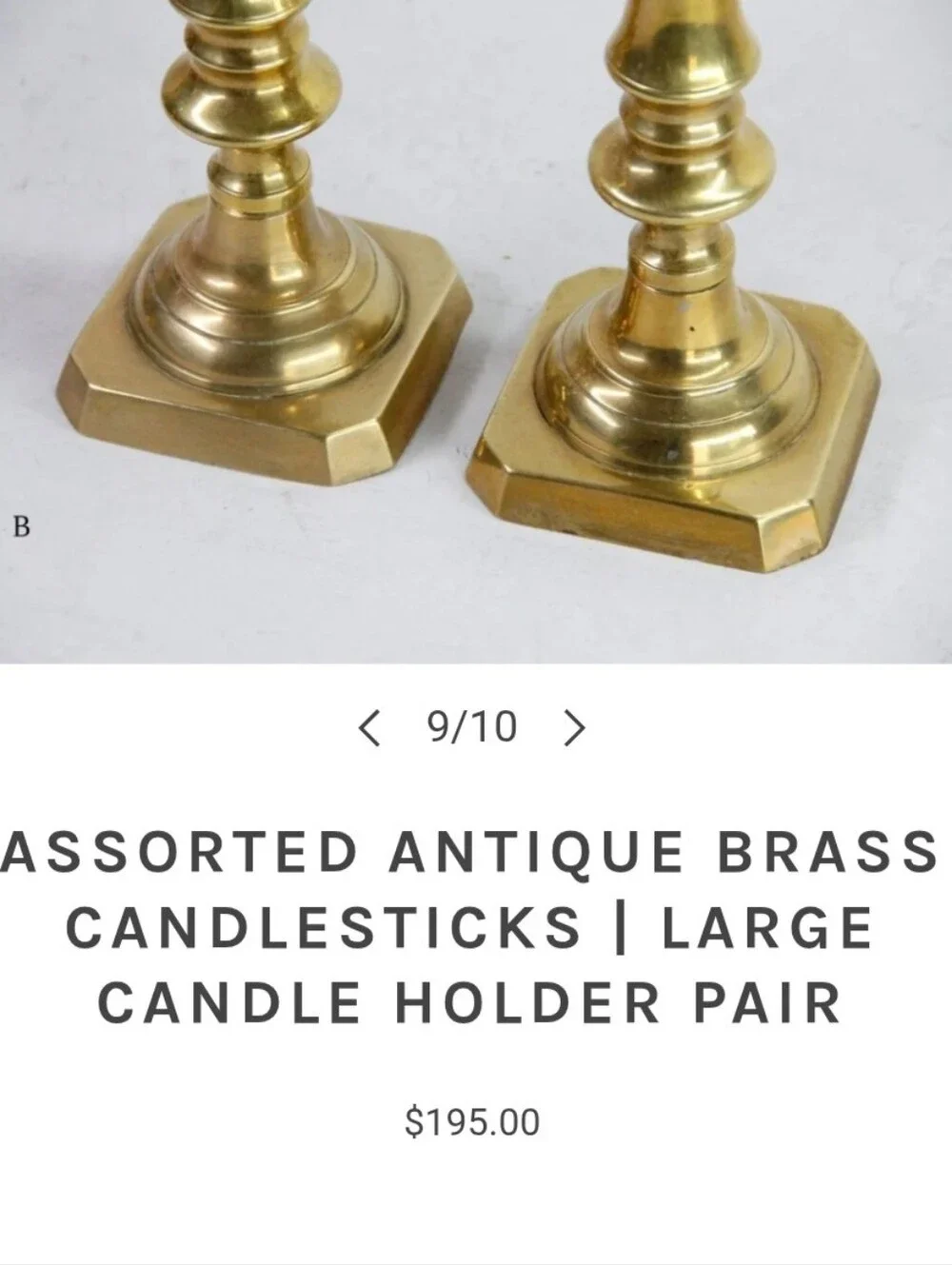 Antique Brass Candle Holder Gold Candlesticks